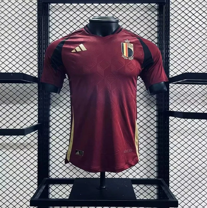 Belgien 2024-25 Rotes Heimtrikot Spielerversion